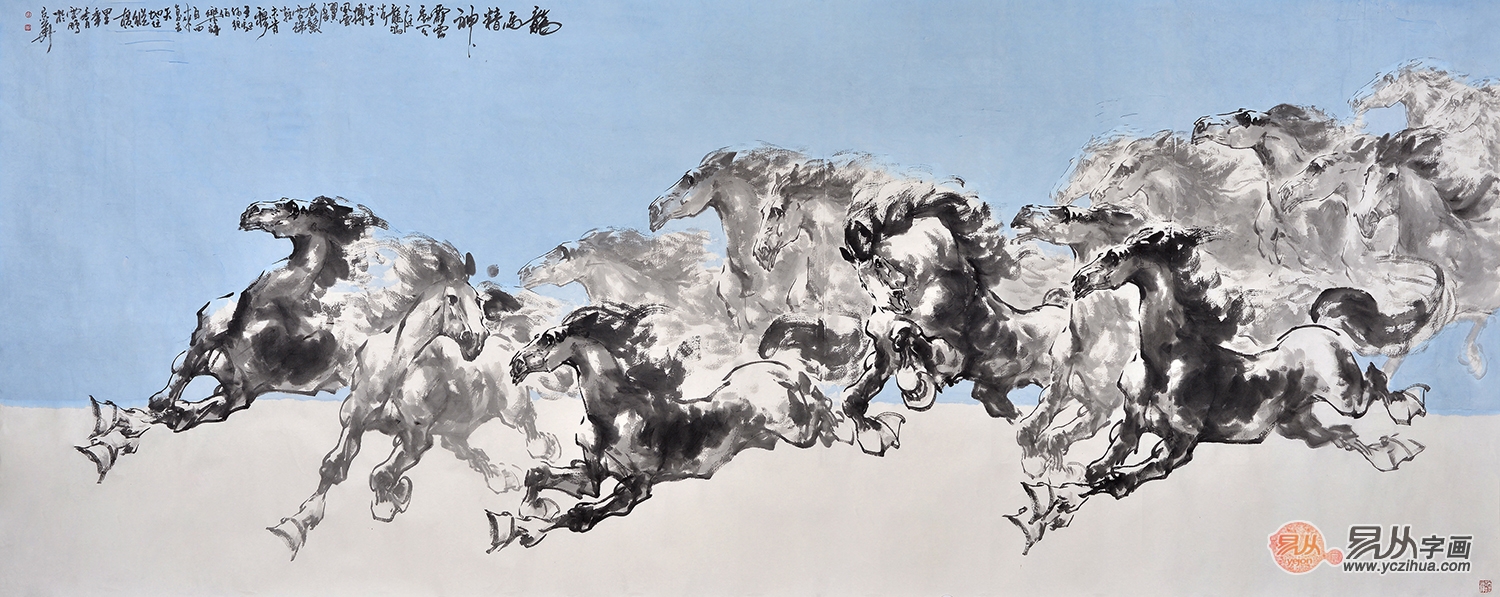 写意动物画 骏马图作品欣赏