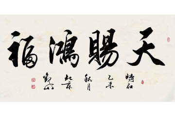 《天赐鸿福》书法 观山行书书法作品