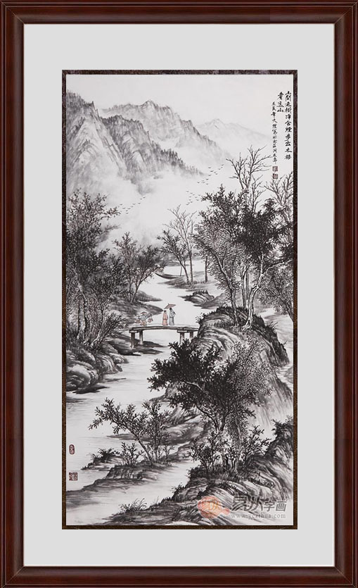 客厅墙面装饰画就选山水画