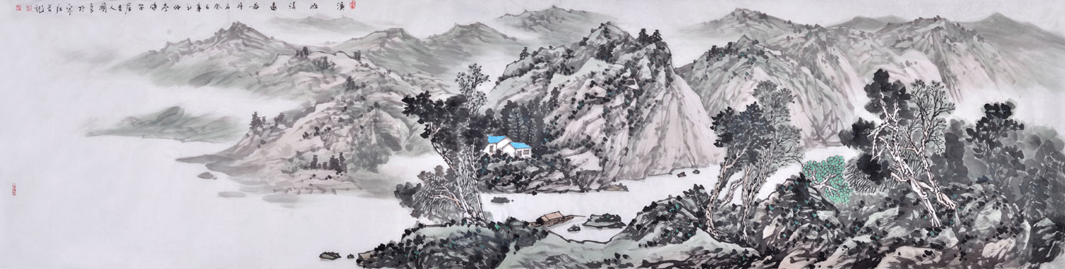 当代名家张国良山水画欣赏