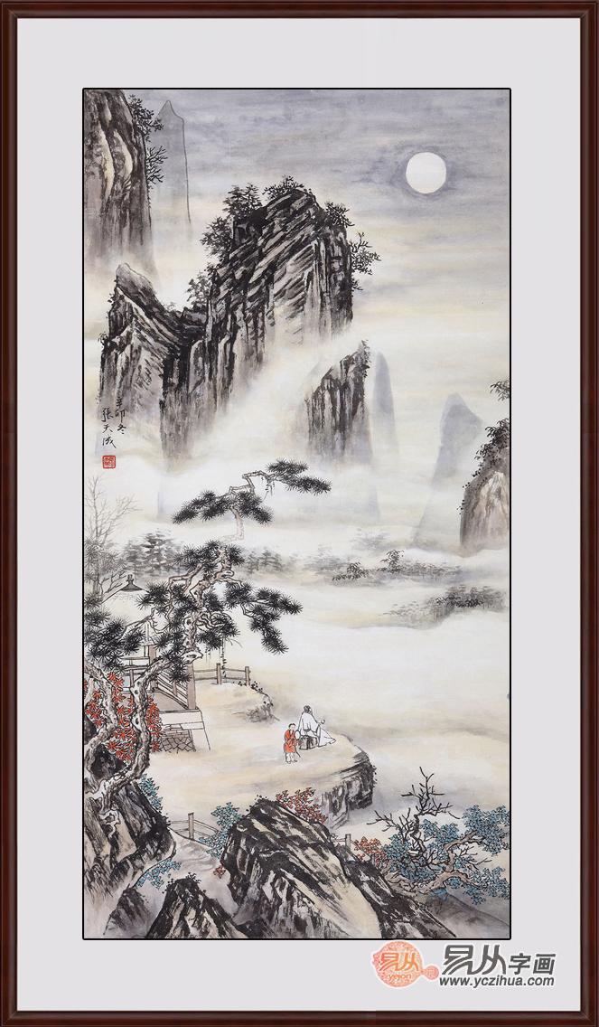 走廊适合挂什么画 意境幻美山水画