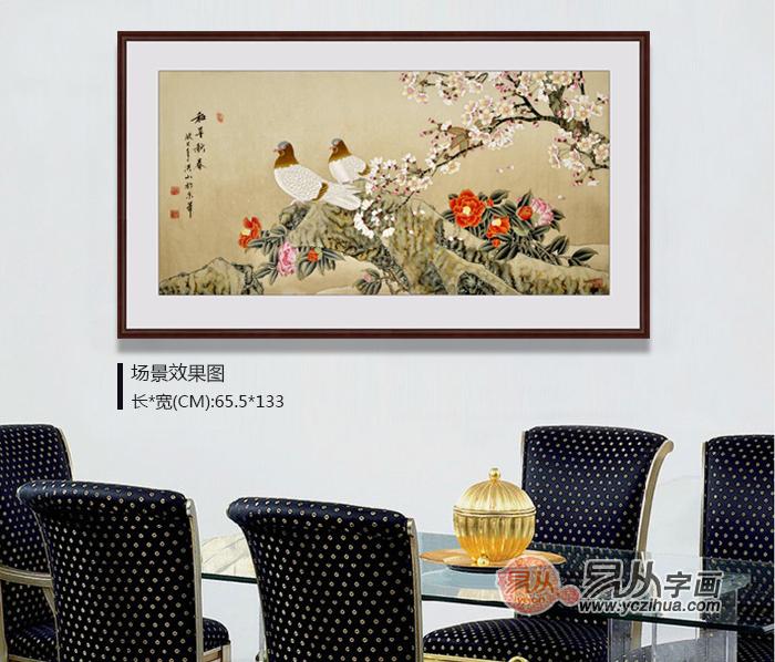餐厅挂画选择什么画好 吉祥花鸟画是首选