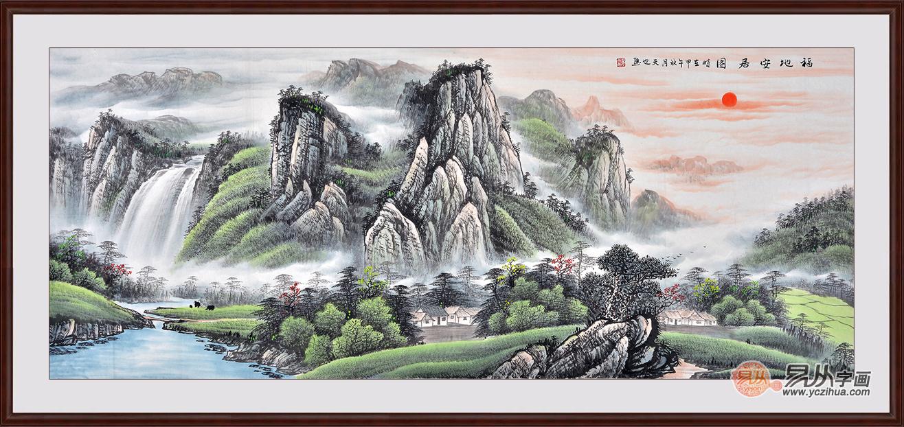 客厅能不能挂山水画 客厅挂画首选山水画