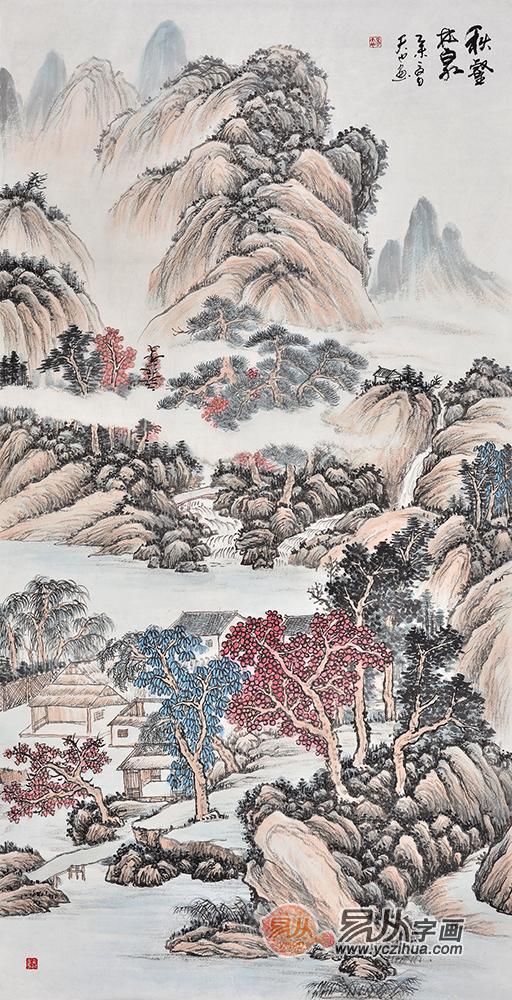 玄关风水装饰画山水画
