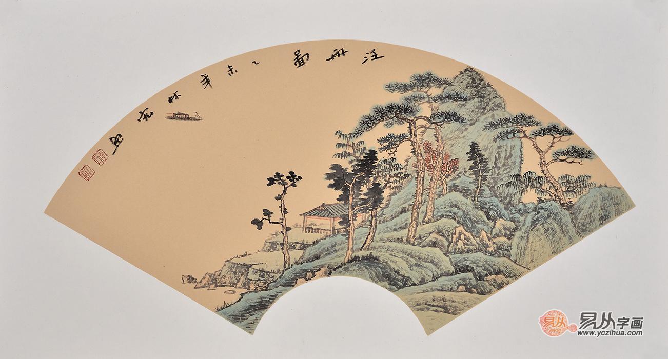 卧室装饰画选择温馨淡雅国画山水