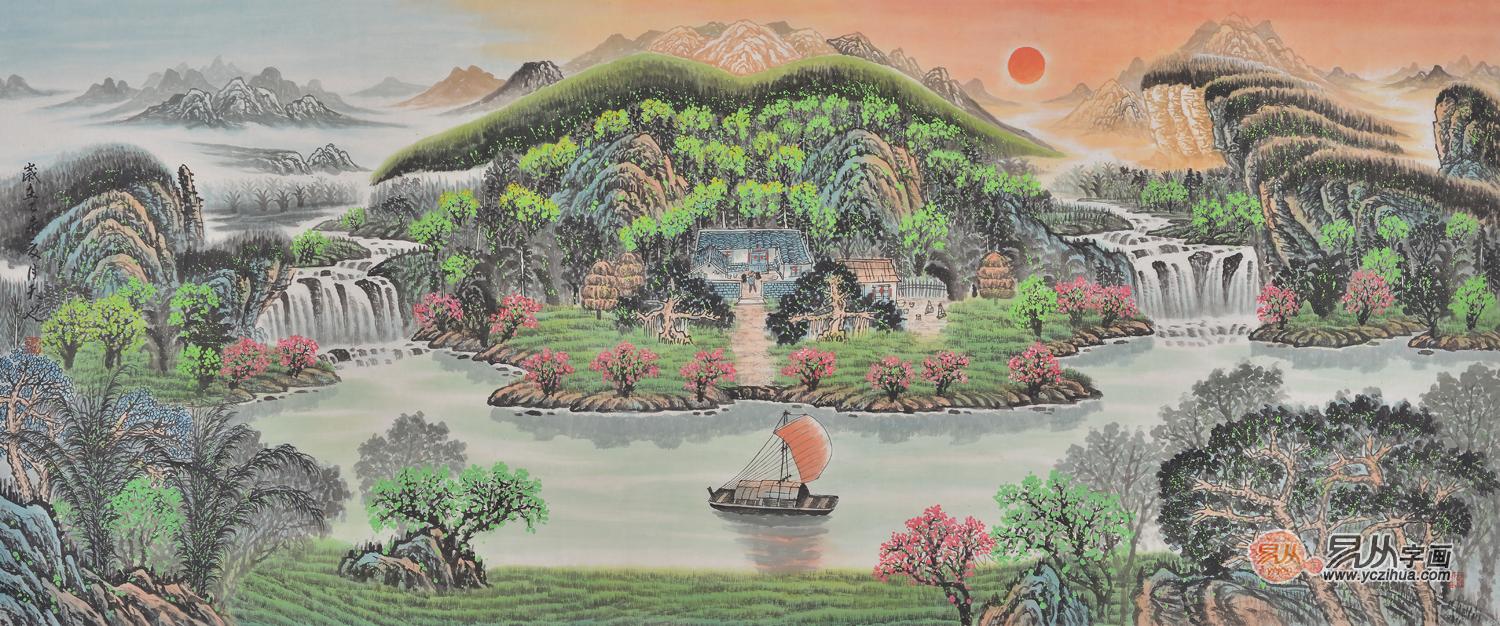 家中挂什么画好 简约大气山水画