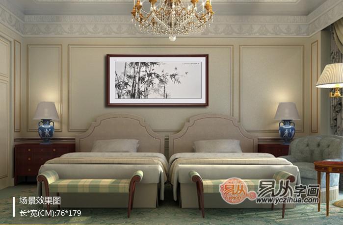 床头背景墙装饰画挂什么好