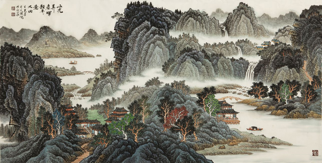 吴大恺山水画