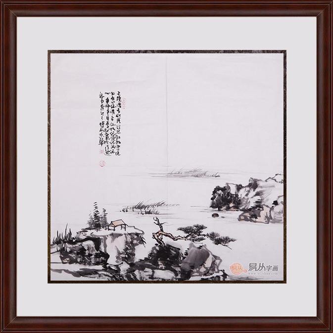 国画山水欣赏斗方国画山水画