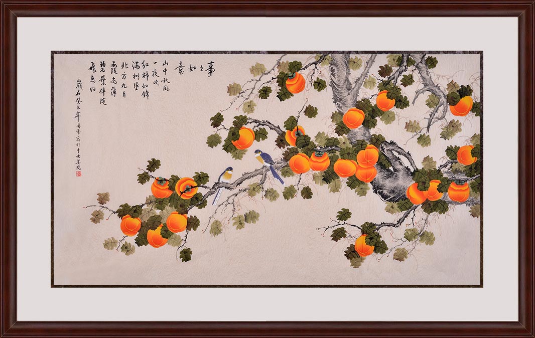 餐厅挂什么字画 选择花鸟画