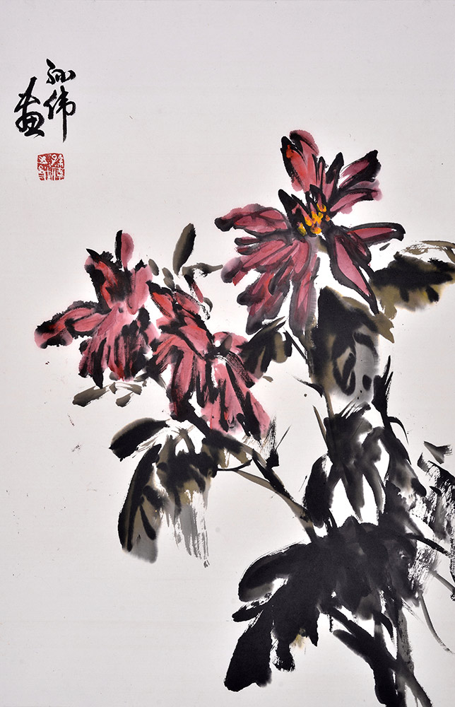 孙伟小尺寸花鸟画《草本牡丹》