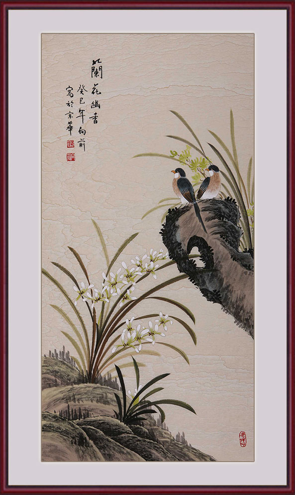 兰花画装饰房间行不行