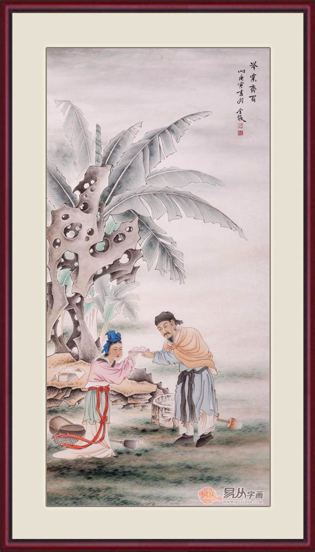 客厅装饰画哪种好 易从网  魏金岭人物画 名人字画  客厅挂画  办公室挂画 