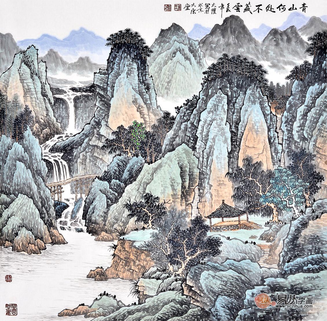 斗方国画山水当代名家作品欣赏