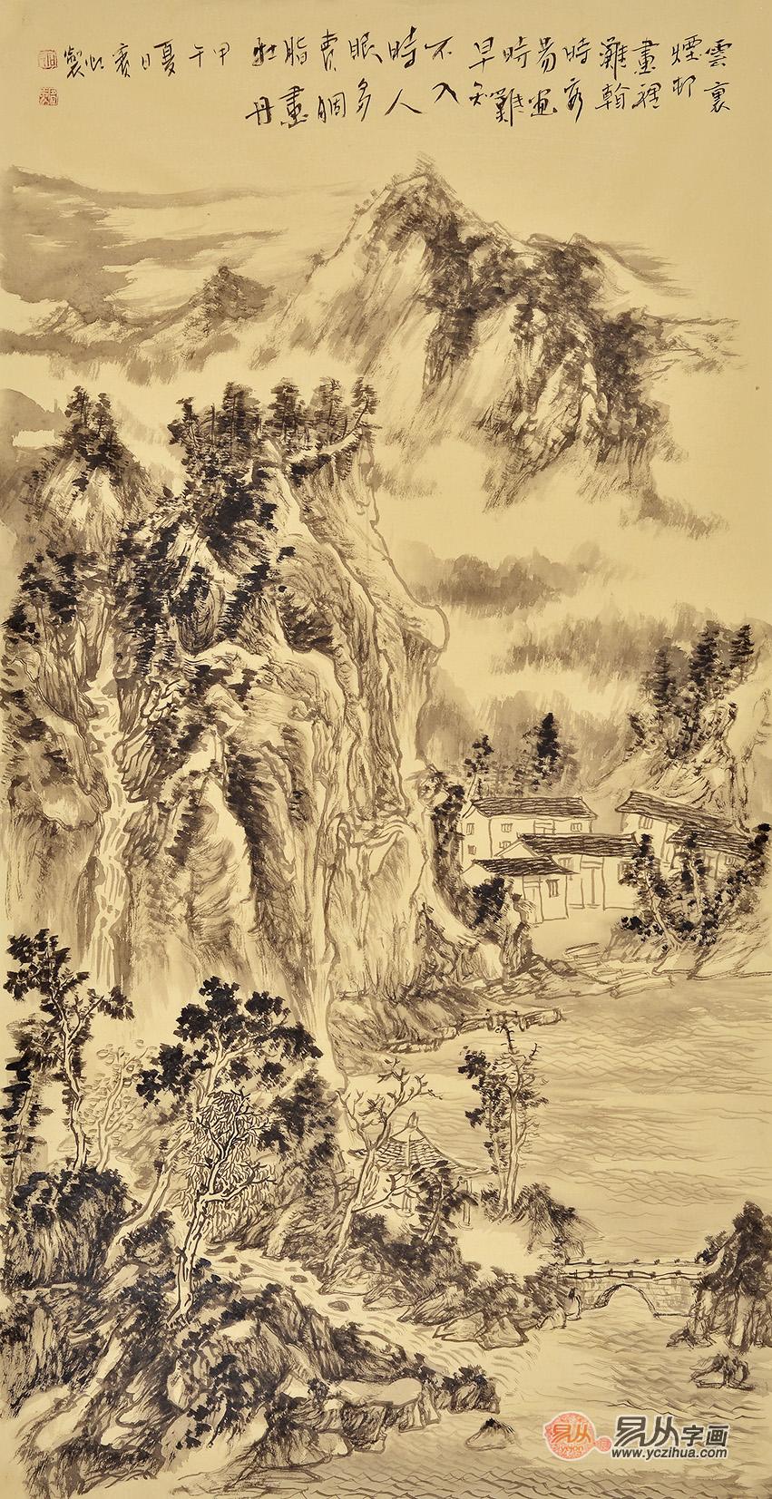 国画大师张大千山水画价值