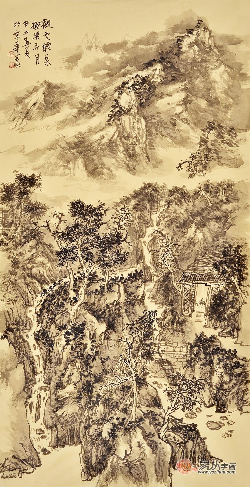 走廊尽头挂什么画好 选择国画山水画