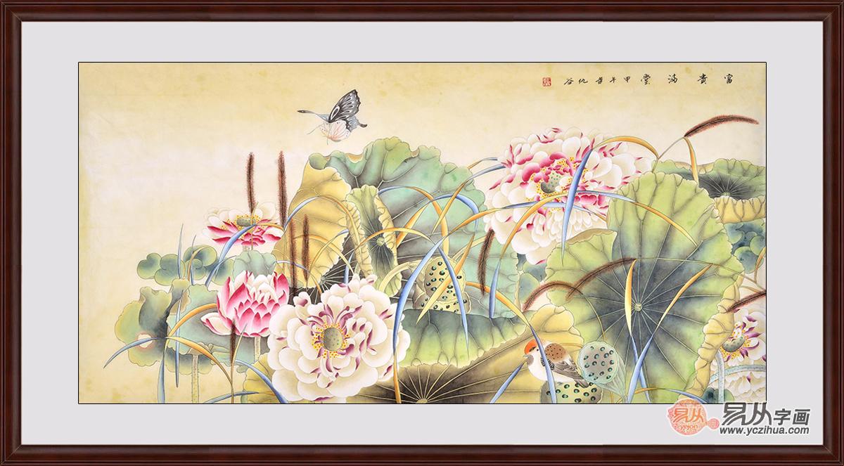 国画荷花画 家居装饰画首选