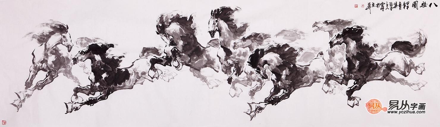 陈云鹏作品图片 八骏图 陈云鹏作品价格