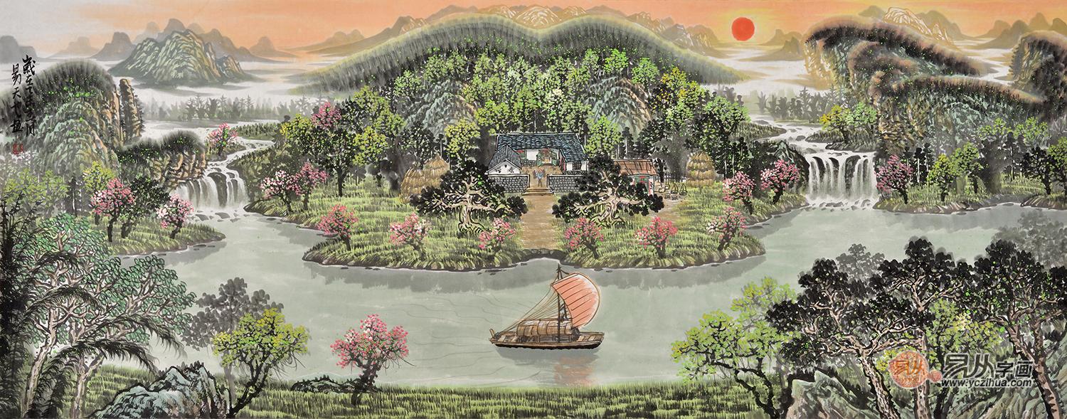 聚宝盆山水画之客厅首选
