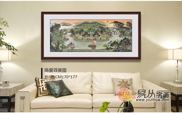 聚宝盆系列的山水画成为居家必备装饰画