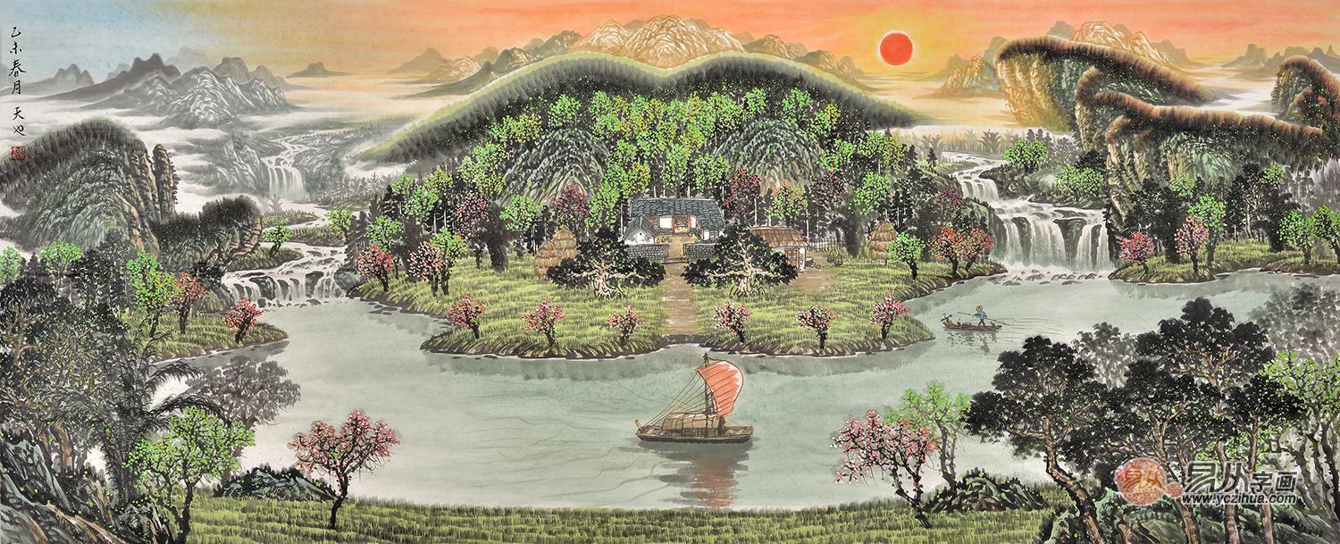 客厅山水画怎么挂风水好
