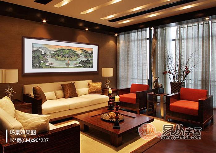 客厅山水画怎么挂风水好