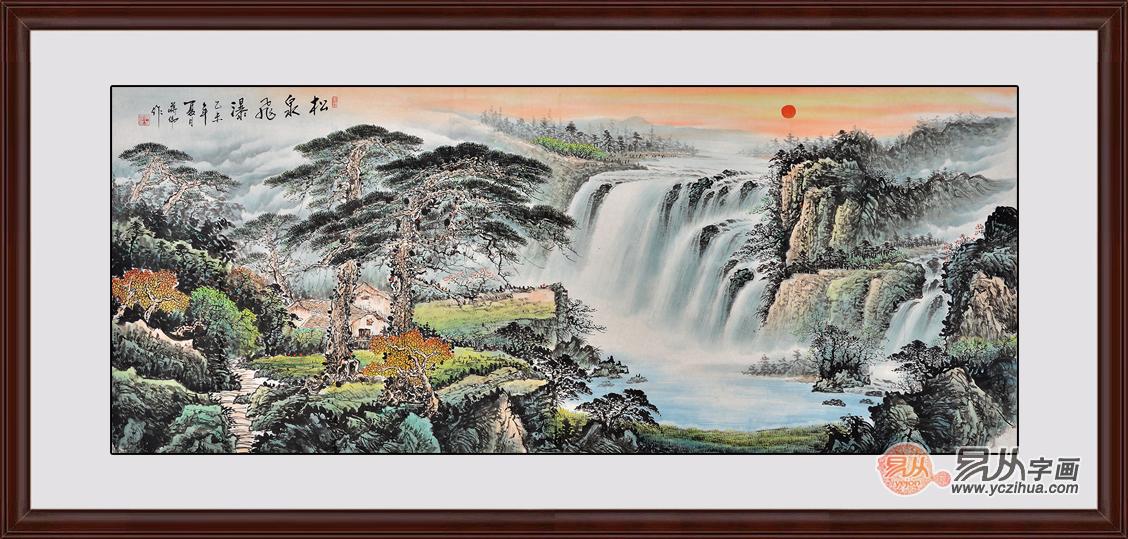 现代简约客厅装饰画选择 高品味诗意山水画