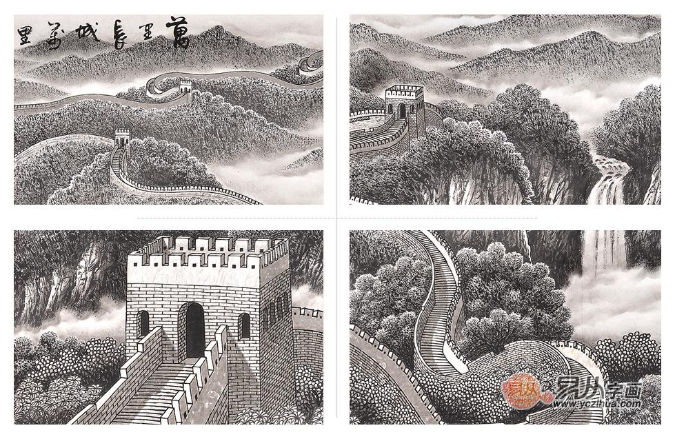 国画山水横幅作品推荐