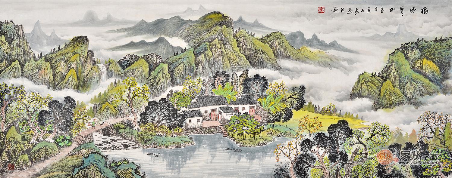 客厅装饰画挂什么好 风水装饰山水画