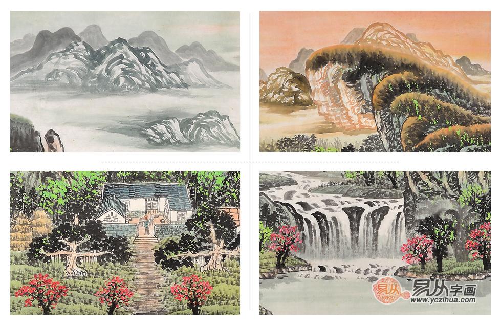 国画山水横幅作品推荐