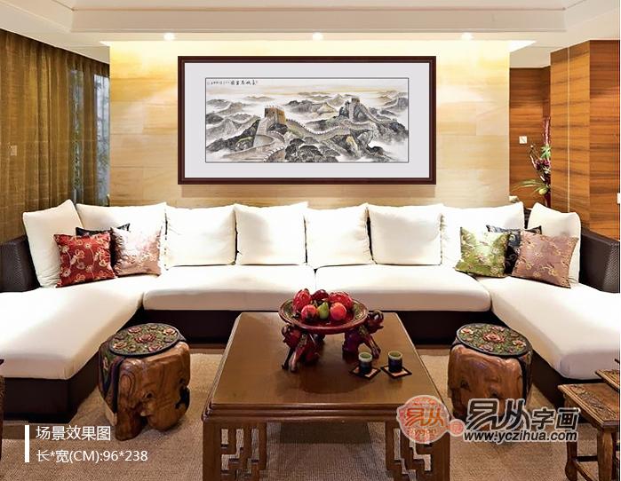 现代装饰画 选择简约大气国画山水画