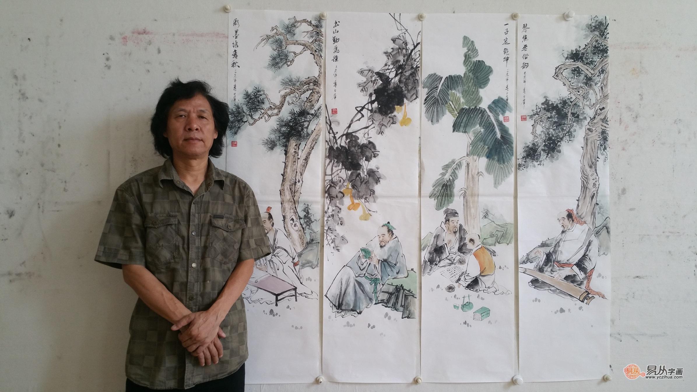 人的琴棋书画 欣赏谭日群琴棋书画作品