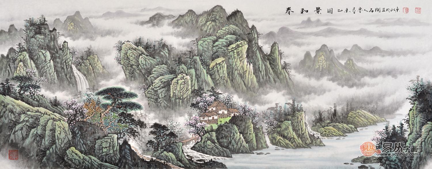 沙发背景墙挂什么画好 首选国画山水画