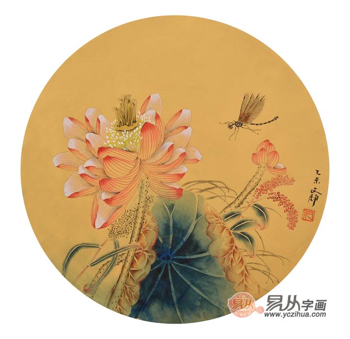 工笔画家何文铮国画作品荷花图《荷塘清趣之七》