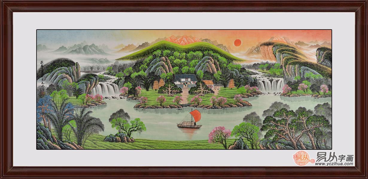 客厅装饰画就挂山水画 品位优雅从容生活