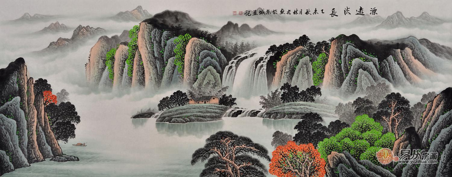 现代简约客厅装饰画挂画选择 田园风山水画