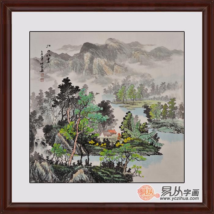 茶楼装修装饰画该如何选择 陶冶性情山水画