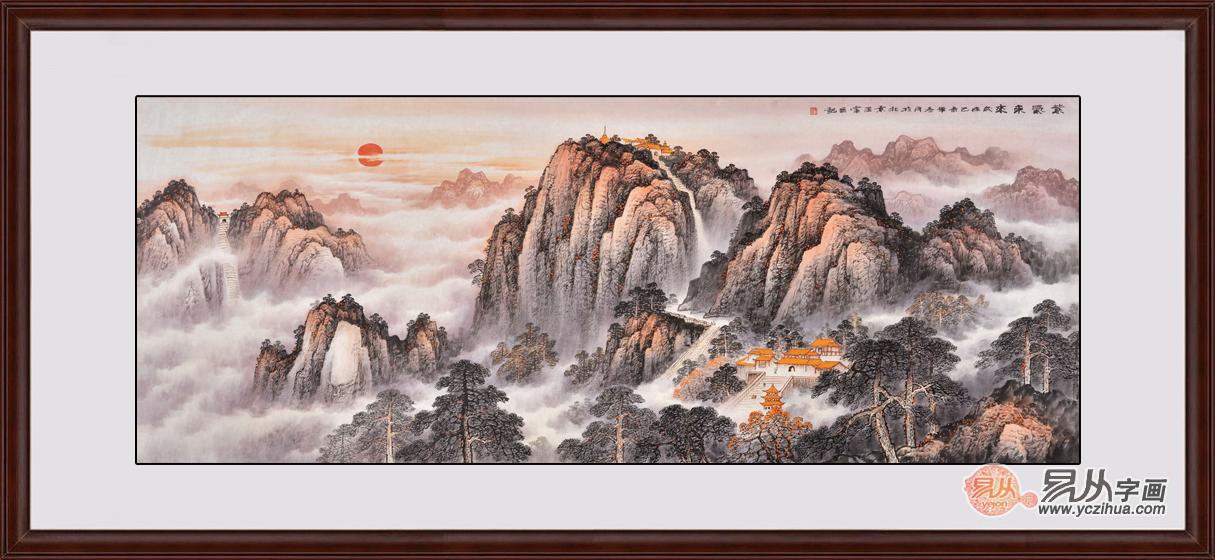 酒店手绘装饰画挂什么 国画山水画更显品位