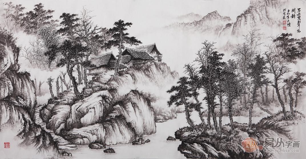 当代画家吴大恺山水画欣赏