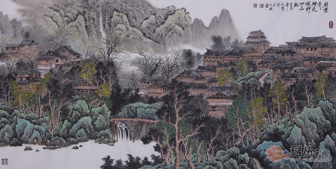 纪振民姬俊尧天津图书馆办山水画小品展