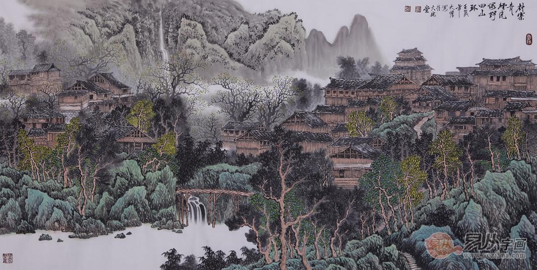 客厅挂画 最美青绿山水画