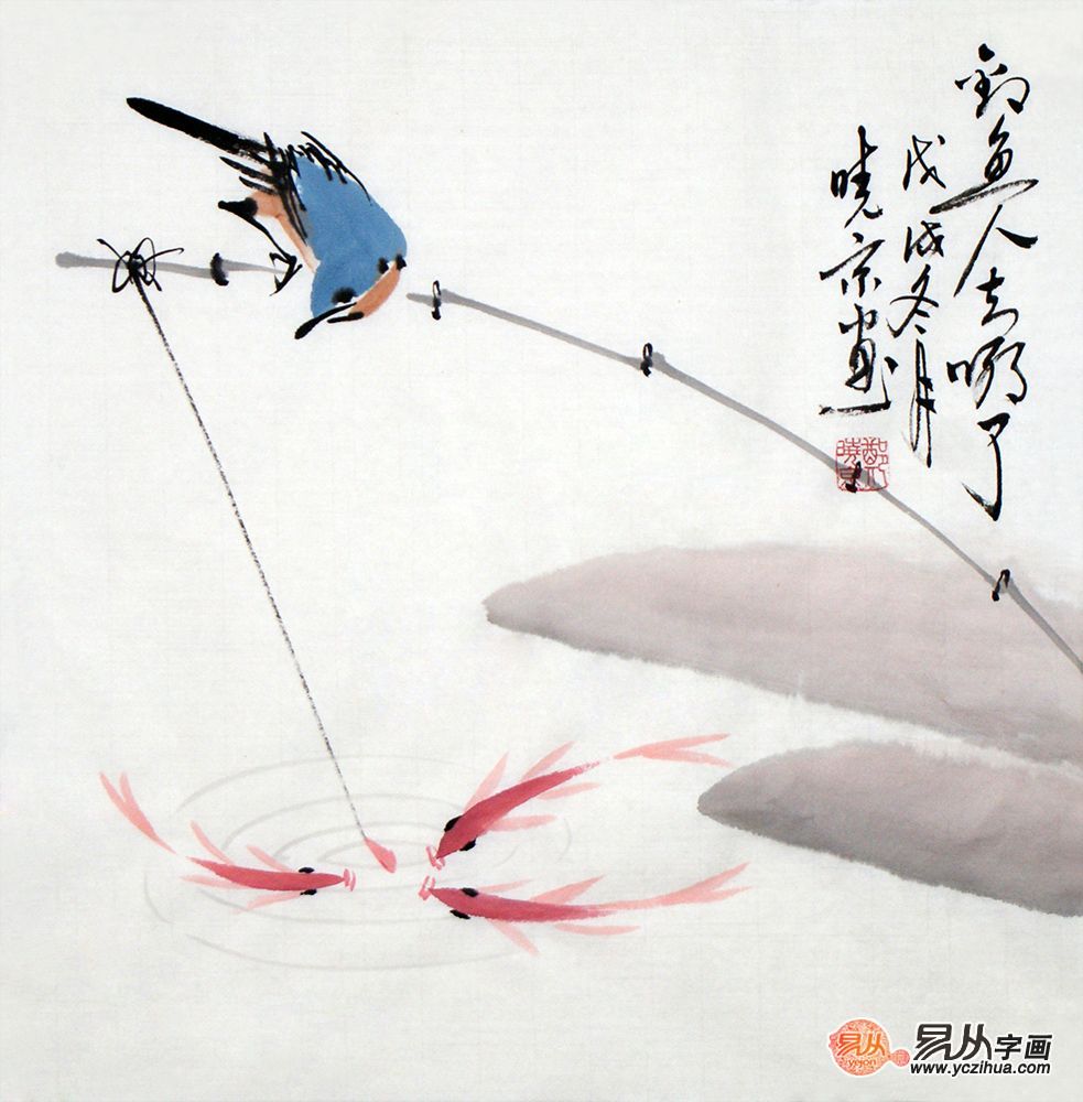 郑晓京花鸟画