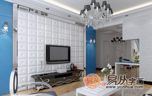 电视机上面挂什么字 